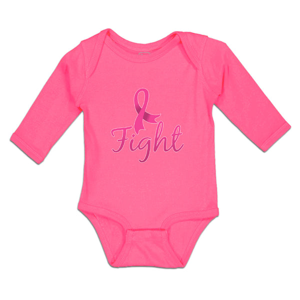 Long Sleeve Bodysuit Baby Fight Breast Cancer Ribbon Boy & Girl Clothes Cotton - Cute Rascals