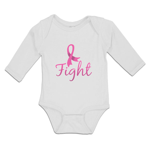 Long Sleeve Bodysuit Baby Fight Breast Cancer Ribbon Boy & Girl Clothes Cotton - Cute Rascals