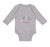 Long Sleeve Bodysuit Baby Pink and Grey Turtle Funny Boy & Girl Clothes Cotton