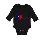 Long Sleeve Bodysuit Baby Wasn'T Born in Texas but Got Here Fast Cotton