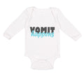 Long Sleeve Bodysuit Baby Vomit Happens Funny Humor Boy & Girl Clothes Cotton