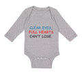 Long Sleeve Bodysuit Baby Clear Eyes, Full Hearts Can'T Lose. Funny Humor Cotton