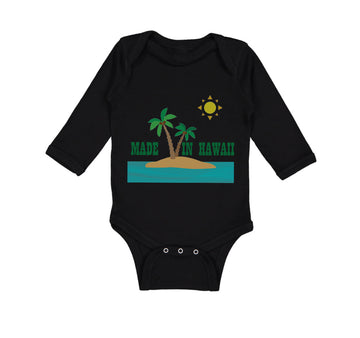 Long Sleeve Bodysuit Baby Made in Hawaii Style E Boy & Girl Clothes Cotton