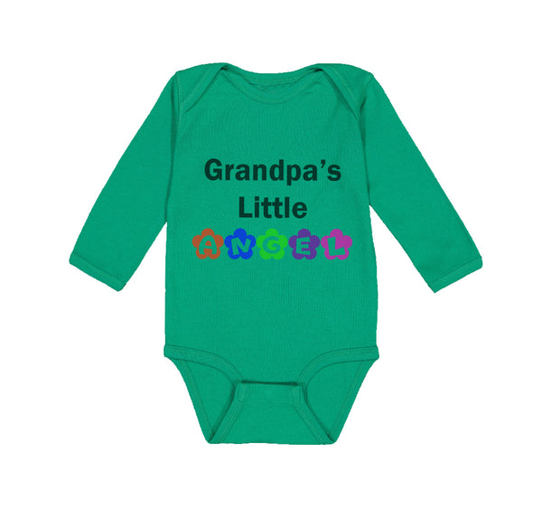 Long Sleeve Bodysuit Baby Grandpa's Little Angel Grandpa Grandfather Cotton - Cute Rascals