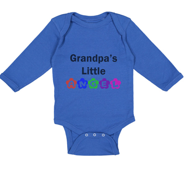 Long Sleeve Bodysuit Baby Grandpa's Little Angel Grandpa Grandfather Cotton - Cute Rascals