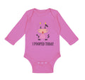 Long Sleeve Bodysuit Baby I Pooped Today Style A Funny Humor Boy & Girl Clothes