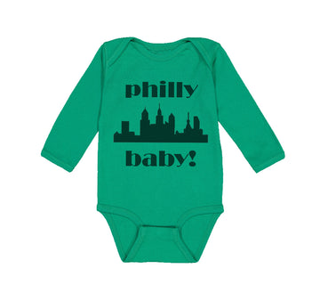 Long Sleeve Bodysuit Baby Philly Baby! Funny Humor Boy & Girl Clothes Cotton