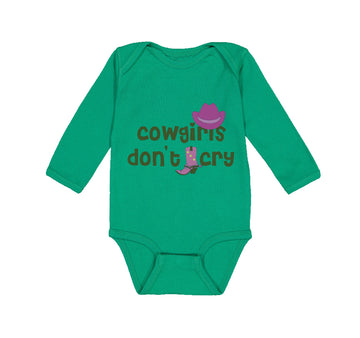 Long Sleeve Bodysuit Baby Cowgirls Don'T Cry Western Style B Boy & Girl Clothes