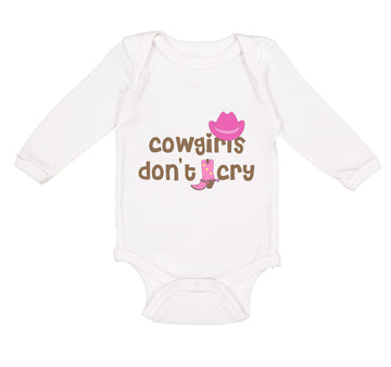 Long Sleeve Bodysuit Baby Cowgirls Don'T Cry Western Style B Boy & Girl Clothes