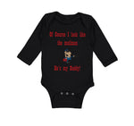 Long Sleeve Bodysuit Baby Course Look Mailman He's Daddy Dad Father's Cotton - Cute Rascals