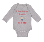 Long Sleeve Bodysuit Baby Course Look Mailman He's Daddy Dad Father's Cotton - Cute Rascals