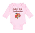 Long Sleeve Bodysuit Baby Baby's First Thanksgiving Boy & Girl Clothes Cotton