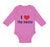 Long Sleeve Bodysuit Baby I Love My Daddy Dad Father's Day Style L Cotton