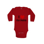 Long Sleeve Bodysuit Baby I Love My Daddy Dad Father's Day Style L Cotton