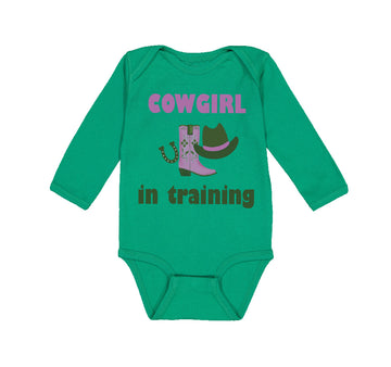 Long Sleeve Bodysuit Baby Cowgirl in Training Western Style C Boy & Girl Clothes