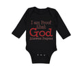 Long Sleeve Bodysuit Baby I Am Proof That God Answers Prayers Christian Cotton