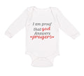 Long Sleeve Bodysuit Baby I Am Proof That God Answers Prayers Jewish Cotton