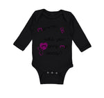 Long Sleeve Bodysuit Baby Black Purple Mommy Will You Marry Daddy Cotton - Cute Rascals