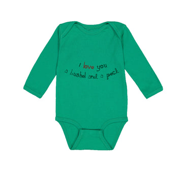 Long Sleeve Bodysuit Baby Black and Red I Love You Pushel and Beck Cotton