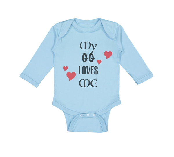 Long Sleeve Bodysuit Baby My Gg Loves Me Grandma Grandmother Funny Cotton