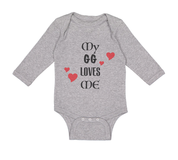 Long Sleeve Bodysuit Baby My Gg Loves Me Grandma Grandmother Funny Cotton