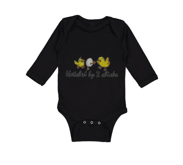 Long Sleeve Bodysuit Baby Hatched by 2 Chicks Gay Lgbtq Style A Cotton - Cute Rascals