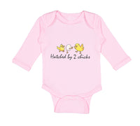 Long Sleeve Bodysuit Baby Hatched by 2 Chicks Gay Lgbtq Style A Cotton - Cute Rascals