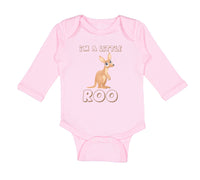 Long Sleeve Bodysuit Baby I'M A Little Roo Safari Boy & Girl Clothes Cotton