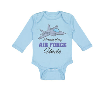 Long Sleeve Bodysuit Baby Proud of My Air Force Uncle Boy & Girl Clothes Cotton