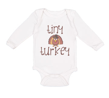 Long Sleeve Bodysuit Baby Tiny Turkey Thanksgiving Boy & Girl Clothes Cotton