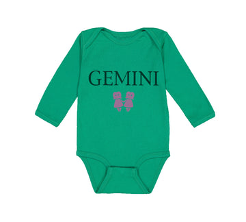 Long Sleeve Bodysuit Baby Gemini Zodiac Boy & Girl Clothes Cotton