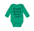 Long Sleeve Bodysuit Baby Breaking' Hearts Blasting Farts Humor Funny Cotton