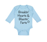 Long Sleeve Bodysuit Baby Breaking' Hearts Blasting Farts Humor Funny Cotton - Cute Rascals