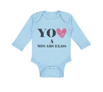 Long Sleeve Bodysuit Baby You Heart A Mis Abuelos Funny Humor Boy & Girl Clothes