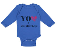 Long Sleeve Bodysuit Baby You Heart A Mis Abuelos Funny Humor Boy & Girl Clothes