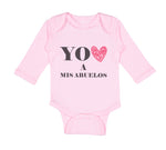 Long Sleeve Bodysuit Baby You Heart A Mis Abuelos Funny Humor Boy & Girl Clothes