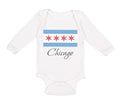 Long Sleeve Bodysuit Baby Chicago Flag Star Valentines Love Boy & Girl Clothes