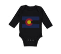 Long Sleeve Bodysuit Baby Colorado Flag Map Boy & Girl Clothes Cotton