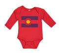 Long Sleeve Bodysuit Baby Colorado Flag Map Boy & Girl Clothes Cotton