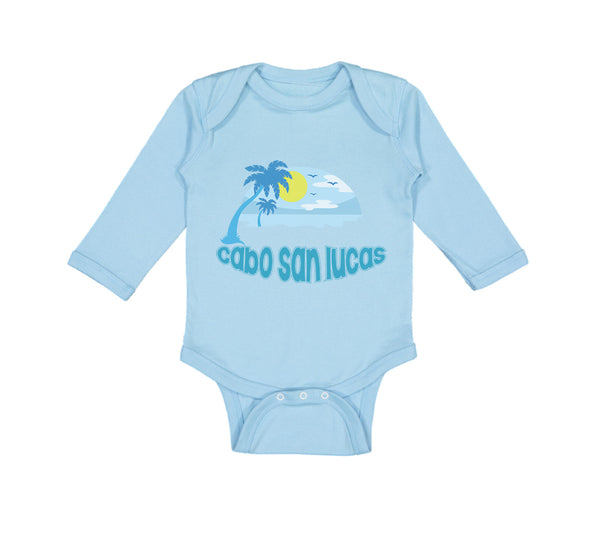 Long Sleeve Bodysuit Baby Cabo San Lucas Sunset Ocean Sea Life Cotton - Cute Rascals