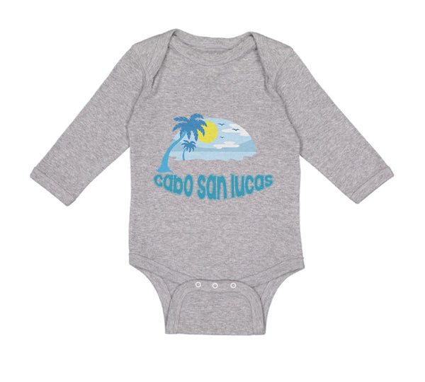 Long Sleeve Bodysuit Baby Cabo San Lucas Sunset Ocean Sea Life Cotton - Cute Rascals