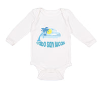 Long Sleeve Bodysuit Baby Cabo San Lucas Sunset Ocean Sea Life Cotton - Cute Rascals