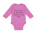 Long Sleeve Bodysuit Baby Don'T Look at Me Funny Humor Boy & Girl Clothes Cotton