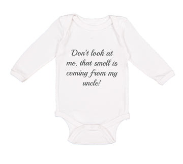 Long Sleeve Bodysuit Baby Don'T Look at Me Funny Humor Boy & Girl Clothes Cotton