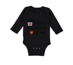 Long Sleeve Bodysuit Baby My Nicu Nurses Love Me Baby Primie Funny Humor Cotton