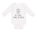 Long Sleeve Bodysuit Baby Keep Calm It's My First Cinco De Mayo Cotton