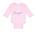 Long Sleeve Bodysuit Baby Bonjour Valentines Love Boy & Girl Clothes Cotton