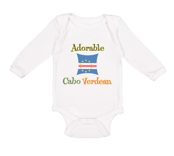 Long Sleeve Bodysuit Baby Adorable Cabo Verdean Cape Verde Boy & Girl Clothes - Cute Rascals
