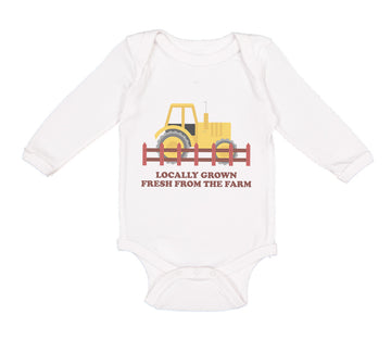 Long Sleeve Bodysuit Baby Locally Grown Fresh from The Farm Boy & Girl Clothes