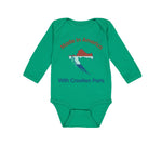 Long Sleeve Bodysuit Baby Made in America with Croatian Parts Boy & Girl Clothes